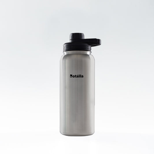 32oz Silver Stainless Steel Flask