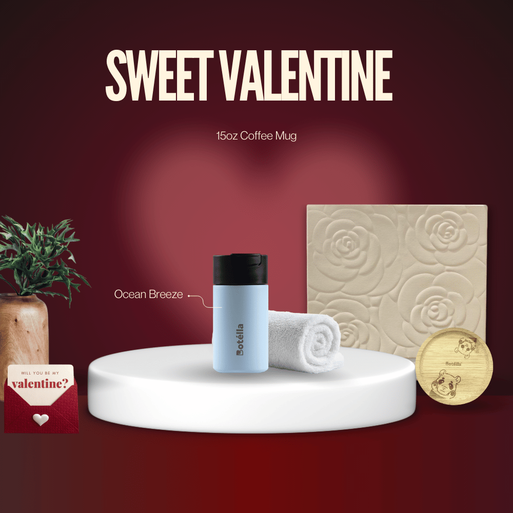 Sweet Valentine Gift Set: The Evermore Flower Box (15oz Coffee Mug) For Only RM88