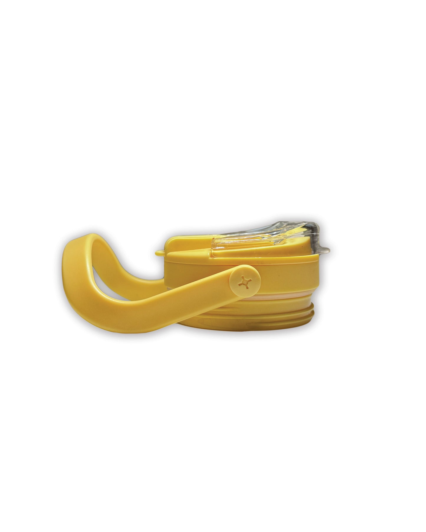 Yellow lid nesting tumbler on a white background
