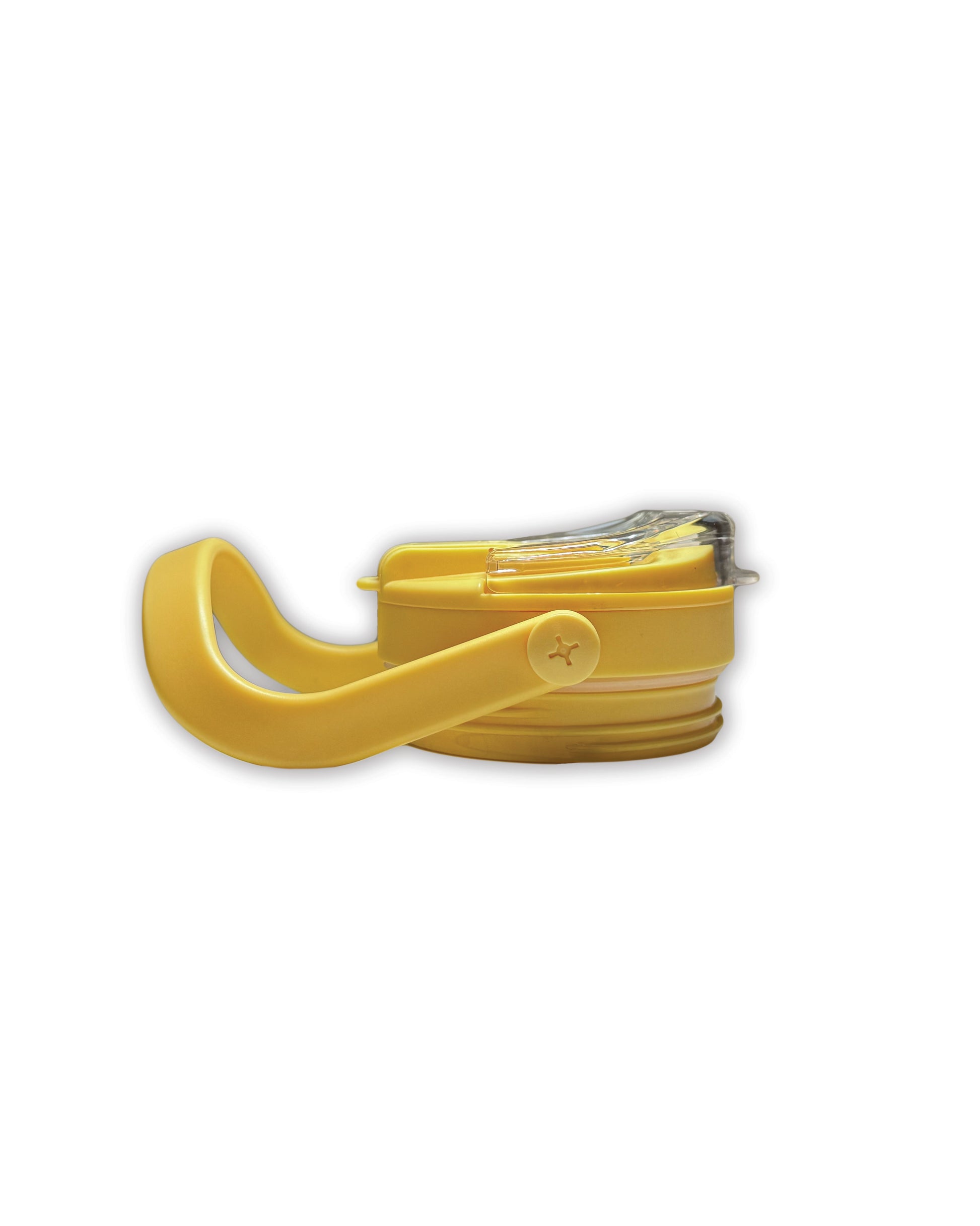 Yellow lid nesting tumbler on a white background